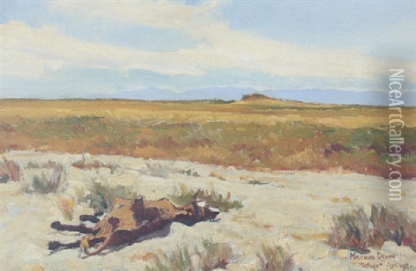 Dry Riverbed (refuge) Oil Painting - Maynard Dixon