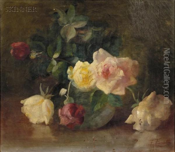Roses Oil Painting - Frederick M. Fenety