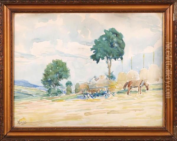 Zwozka Siana, 1932 R. Oil Painting - Jakob Glasner