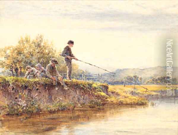 A Day's Fishing Oil Painting - William Stephen Coleman