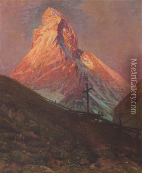 Matterhorn Oil Painting - Albert Henri John Gos