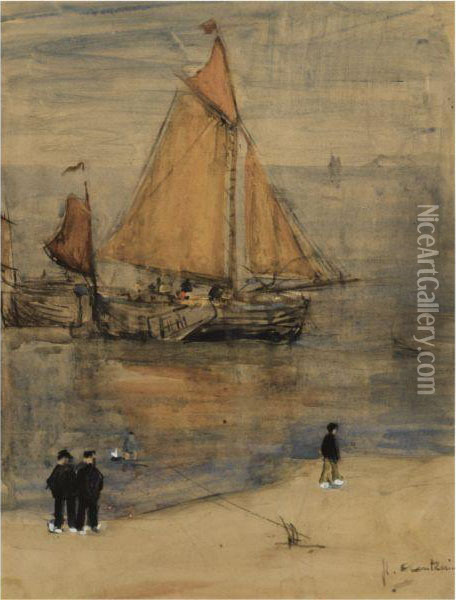 The Return Of The Fishing Boats Oil Painting - Floris Arntzenius
