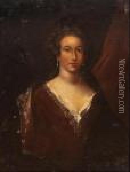 Retrato De Mujer Oil Painting - Hyacinthe Rigaud
