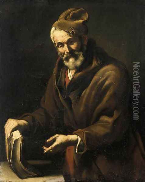 Portrait of a Philosopher Oil Painting - Salvator Rosa