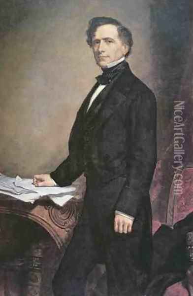 Franklin Pierce 1804-69 Oil Painting - George Peter Alexander Healy