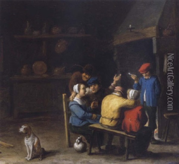 Frohliche Gesellschaft Oil Painting - Thomas Van Apshoven