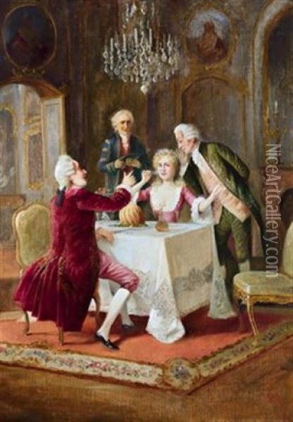 Die Begehrte Oil Painting - August Hermann Knoop