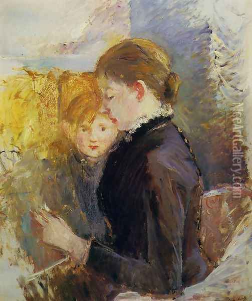 Miss Reynolds Oil Painting - Berthe Morisot