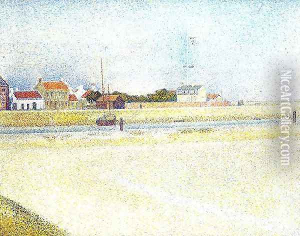 The Channel at Gravelines, Grand-Fort-Philippe Oil Painting - Georges Seurat