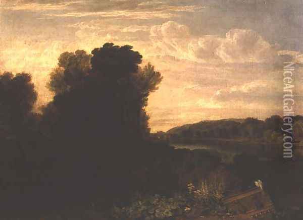 The Thames at Weybridge, c.1807-10 Oil Painting - Joseph Mallord William Turner