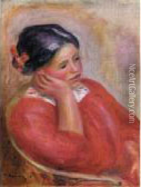 Gabrielle Accoudee Oil Painting - Pierre Auguste Renoir