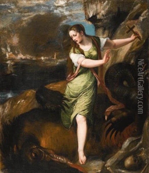 Saint Margaret Oil Painting -  Titian