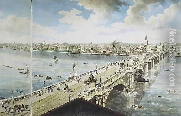 Panoramic view of London 2 Oil Painting - Robert Barker