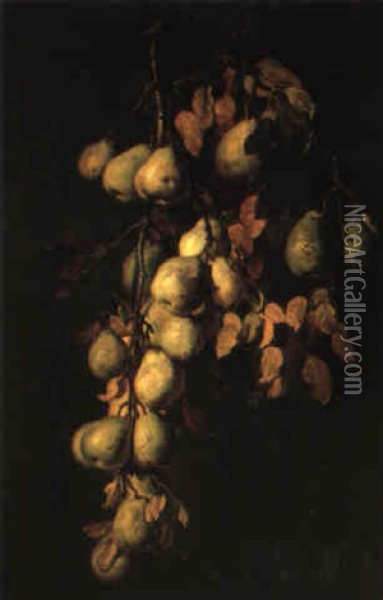 Pears Oil Painting - Ludwig Adam Kunz