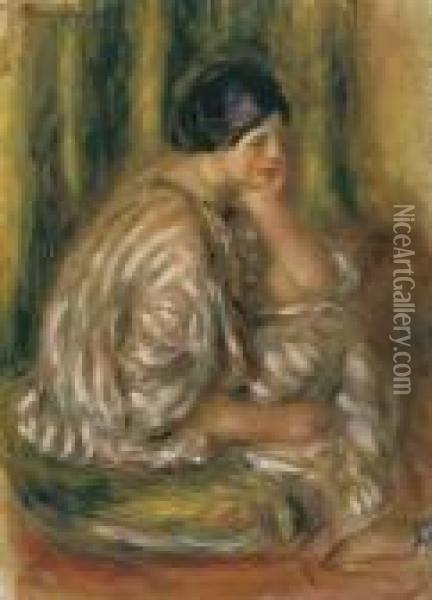 Femme En Costume Oriental Oil Painting - Pierre Auguste Renoir