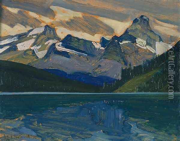 Lake and Mountains Oil Painting - James Edward Hervey MacDonald