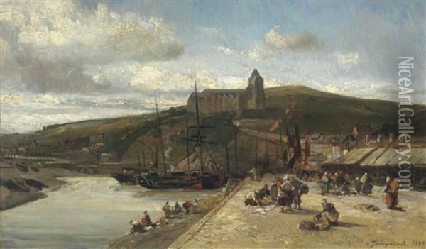 Le Treport, Le Matin, Normandie Oil Painting - Johan Barthold Jongkind
