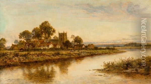 View Near Worcester Oil Painting - Daniel Sherrin
