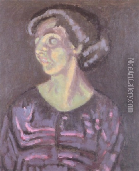 Venezia (portrait Of Therese Lessore) Oil Painting - Walter Sickert