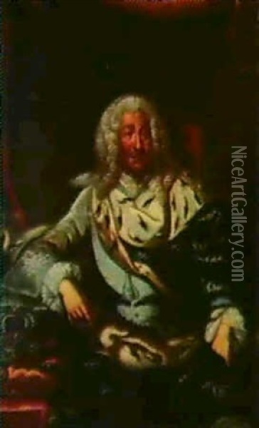 Portrattt Av Fredrick I Oil Painting - Lorenz Pasch the Elder