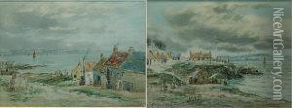 The Forth, Cellardyke And On The East Coast Near Buckhaven Oil Painting - John Hamilton Glass