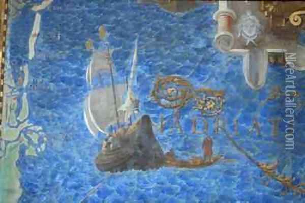 A galleon in the Adriatic Oil Painting - Egnazio Danti