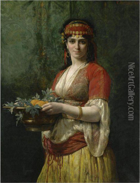 Odalisque Oil Painting - Theobald Chartran