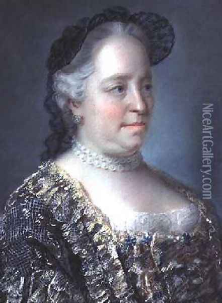 Maria Theresa Empress of Austria 1762 Oil Painting - Etienne Liotard