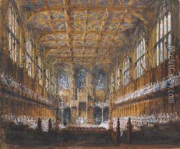 The State Opening Of Parliament Oil Painting - Joseph Nash