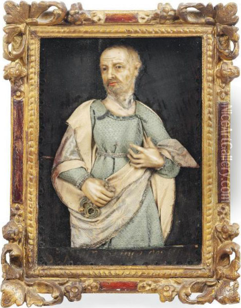 Figure Of Saint Peter Oil Painting - Angelo Gabriello Pio