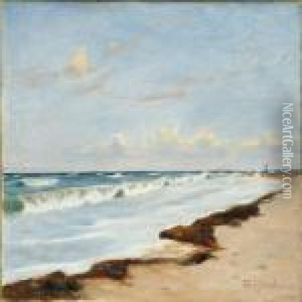 Coastal Scene Oil Painting - Poul Friis Nybo