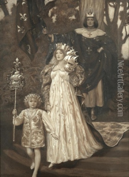 Royal Procession Oil Painting - Edward Robert Hughes