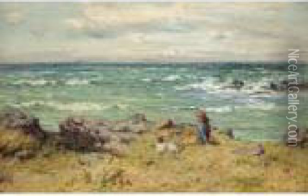 By The Summer Sea Oil Painting - Joseph Henderson