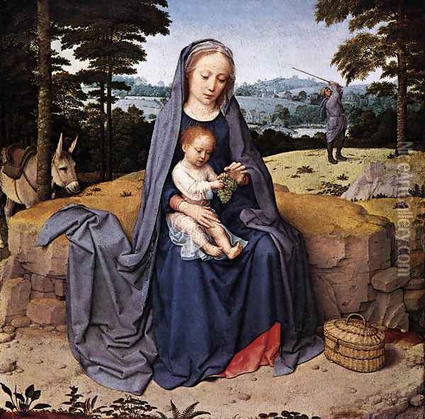 The Rest on the Flight into Egypt 1510 Oil Painting - Gerard David