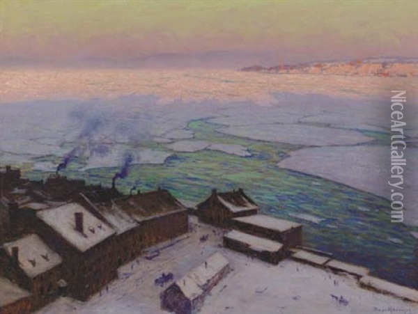 Sunrise, Quebec Oil Painting - Lovell Birge Harrison