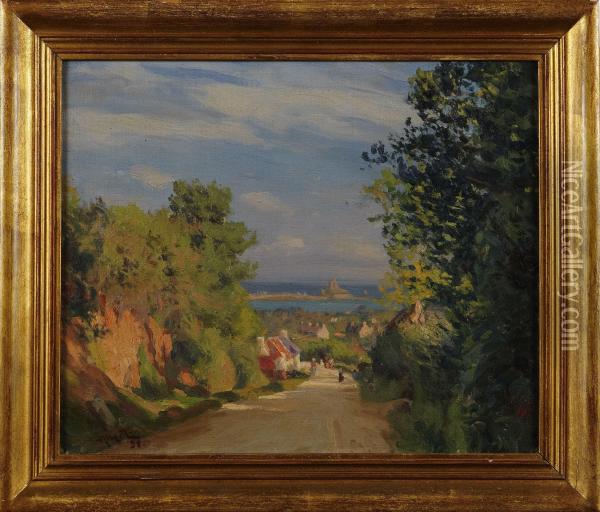 Sydlandskt Landskap Oil Painting - Gustave Albert