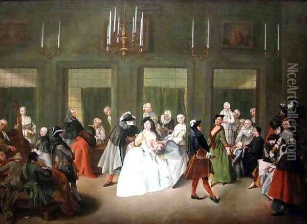 The Convent Parlor Oil Painting - Giuseppe Gobbis