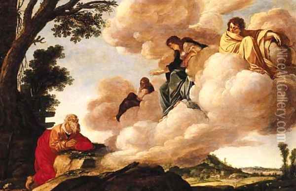 Abraham and the three Angels Oil Painting - Jacob Pynas