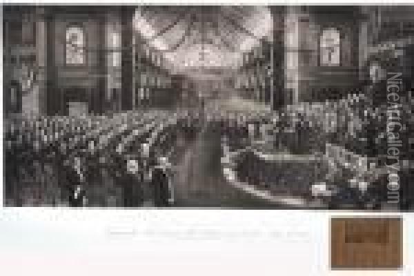 Opening Of The First Commonwealth Parliament Of Australia Oil Painting - Charles Nuttall