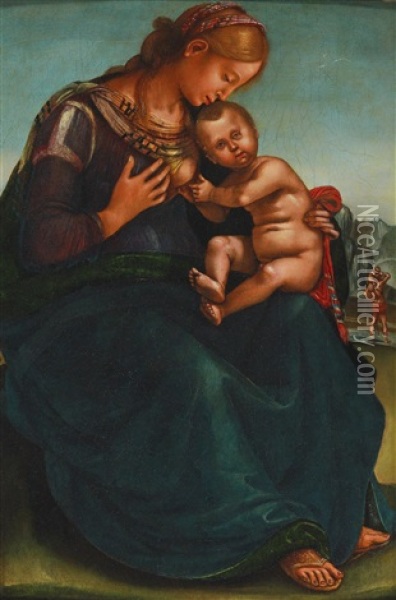 Madonna And Child Oil Painting - Luca Signorelli