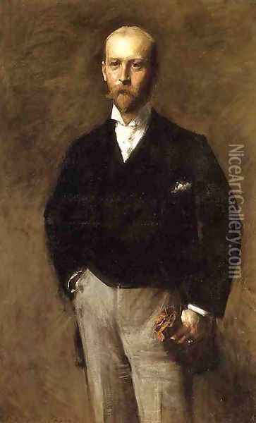 Portrait of William Charles Le Gendre Oil Painting - William Merritt Chase
