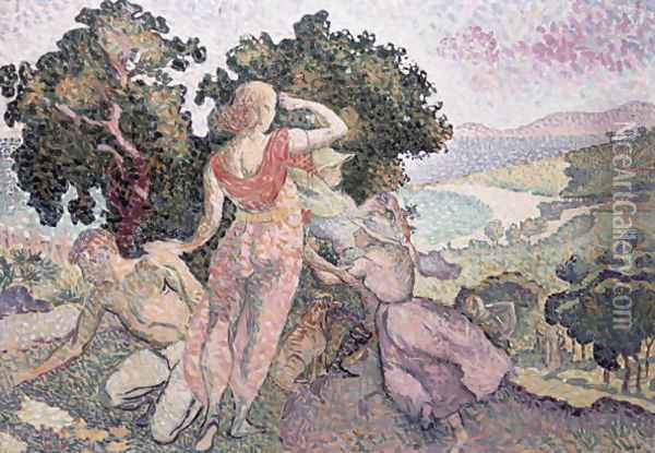 The Excursionists, 1894 Oil Painting - Henri Edmond Cross