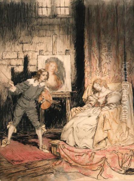 He Turned Suddenly To Regard His Beloved - She Was Dead! Oil Painting - Arthur Rackham