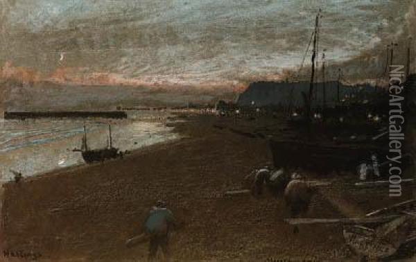 Hastings, East Sussex Oil Painting - Albert Goodwin