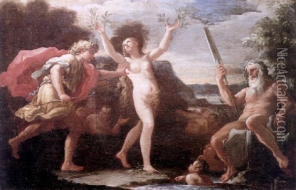 Apollo And Daphne Oil Painting -  Parmigianino (Michele da Parma)