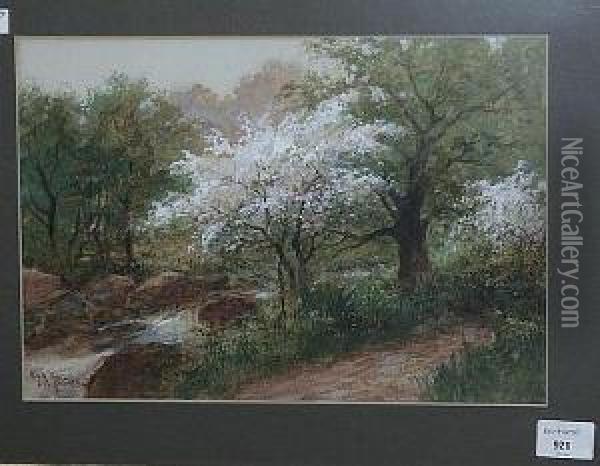 Thorn Blossom Oil Painting - George Henry Jenkins