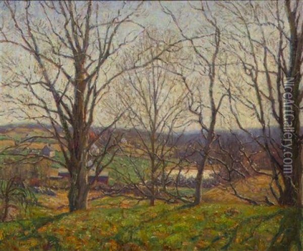 Tress In The Green Grass Oil Painting - Wilson Henry Irvine