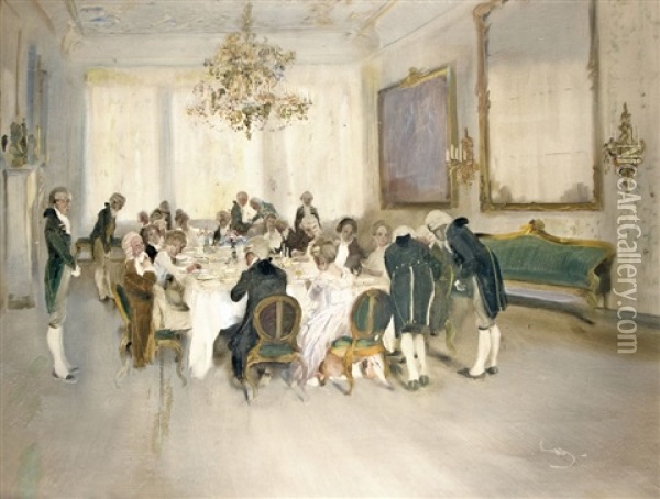 The Banquet Oil Painting - Wilhelm Schreuer
