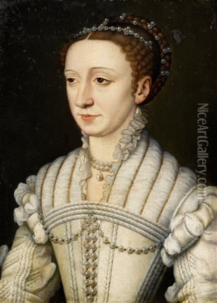 Bildnis Der Margarete Von Frankreich, Herzogin Von Savoyen Oil Painting - Francois Clouet