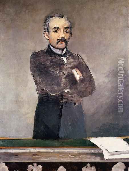 Portrait of Clemenceau at the Tribune Oil Painting - Edouard Manet